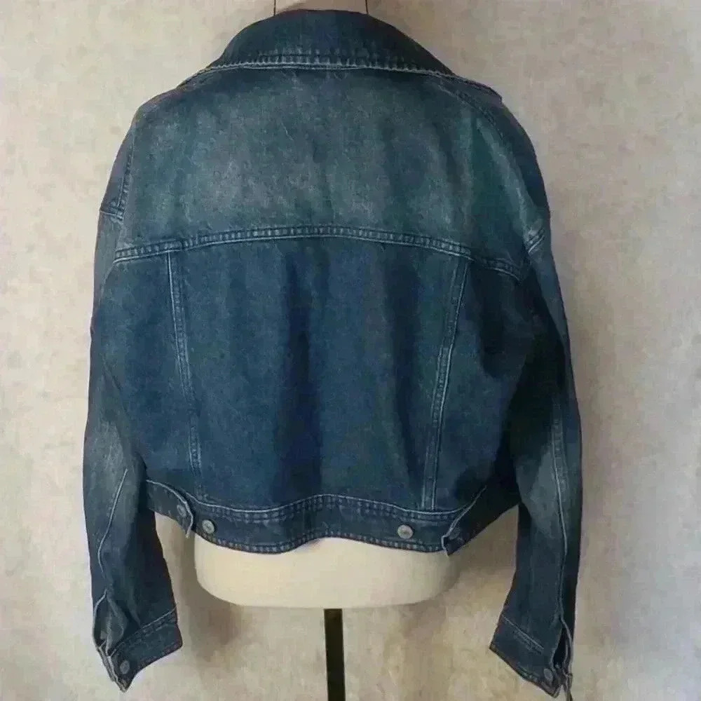 FREE PEOPLE NOW OR NEVER DENIM JACKET SIZE S - Picture 5 of 12